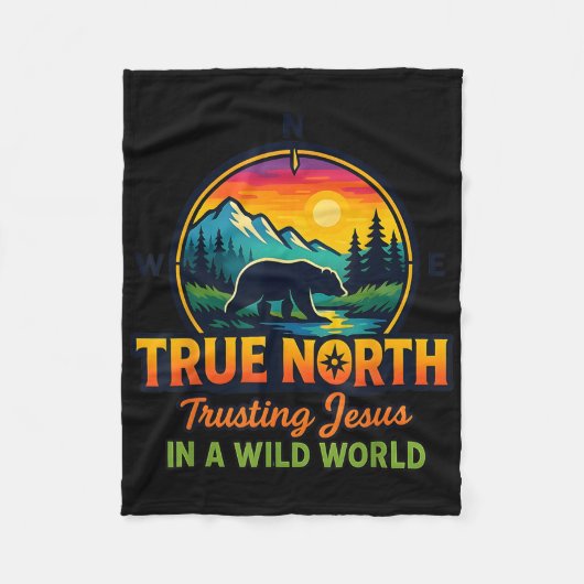 True North Vbs 2025 Jezus vertrouwen Woestijn Chri Fleece Deken (Voorkant)