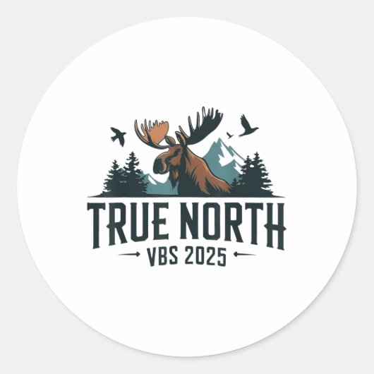 True North VBS 2025 Ronde Sticker (Voorkant)