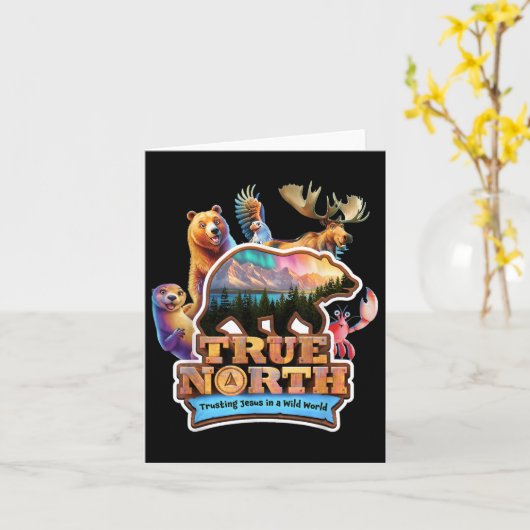 True North VBS 2025 Vertrouwen op Jezus Christelij Kaart (Gele Bloem)