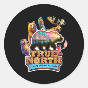 True North VBS 2025 Vertrouwen op Jezus Christelij Ronde Sticker