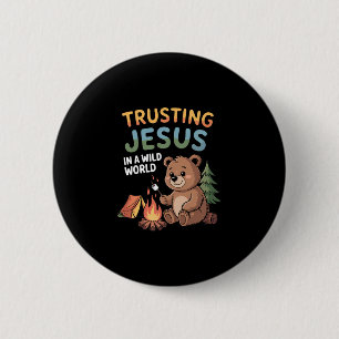 True North Vbs Vertrouwen in Jezus in een wilde we Ronde Button 5,7 Cm