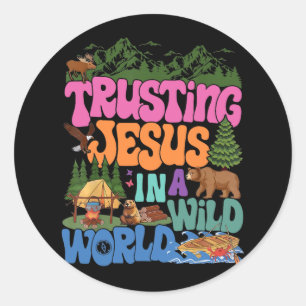 True North Vbs Vertrouwen in Jezus in een wilde we Ronde Sticker
