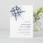 True North Wedding Invitation Kaart (Staand voorkant)