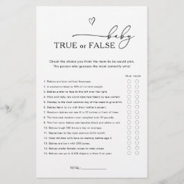 True or False Baby Game