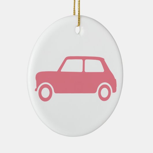 True Pink Mini Cooper Ornament - Centraal (Rechts)