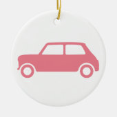 True Pink Mini Cooper Ornament - Centraal (Voorkant)