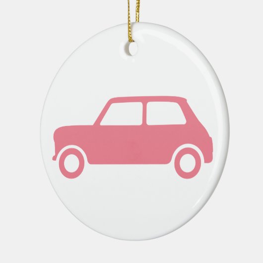 True Pink Mini Cooper Ornament - Centraal (Links)