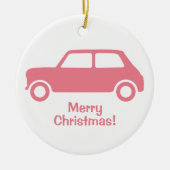 True Pink Mini Cooper Ornament - Personaliseer uw (Voorkant)
