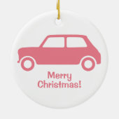 True Pink Mini Cooper Ornament - Personaliseer uw  (Achterkant)