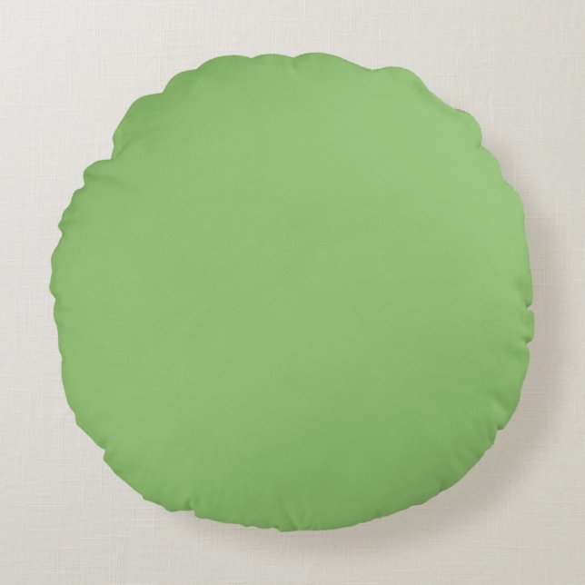 True Pistachio Green Round Pillow Rond Kussen (Voorkant)