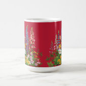 True Red met blauwe Wildflowers Patroon Koffiemok (Center)