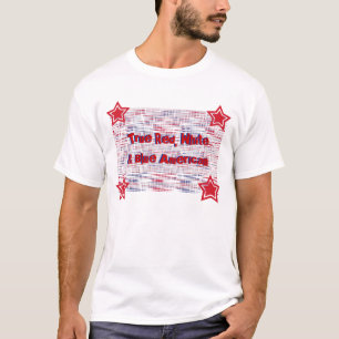 True red, white & blue American, rood, blauw, ster T-shirt