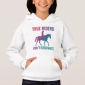 True Riders Don’t Hibernate Hoodie – Grit & Glory  (Voorkant)