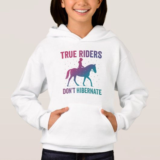 True Riders Don’t Hibernate Hoodie – Grit & Glory  (Voorkant)