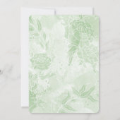 True Romance Green Floral Lijst Baby shower Kaart (Achterkant)