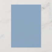 True Simplicity 1 Glacier Blue Minimalist Wedding Informatiekaartje (Achterkant)
