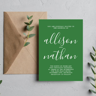 True Simplicity 1 Meadow Minimalist Wedding Kaart