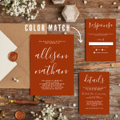 True Simplicity 1 Rust Script Minimalistische brui Kaart