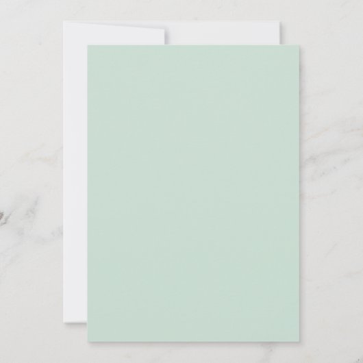 True Simplicity 1 Script Mint Minimalistische brui Kaart (Achterkant)