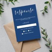 True Simplicity 1 True Blue Minimal Wedding RSVP