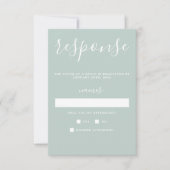 True Simplicity 1 Zee Glass Minimal Wedding RSVP Kaartje (Voorkant)