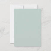 True Simplicity 1 Zee Glass Minimal Wedding RSVP Kaartje (Achterkant)