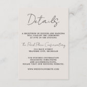 True Simplicity 3 Beige & Black Minimalistische br Informatiekaartje (Voorkant)