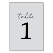 True Simplicity 3 Cool Mist Trouwtafel Nummer Kaart (Achterkant)