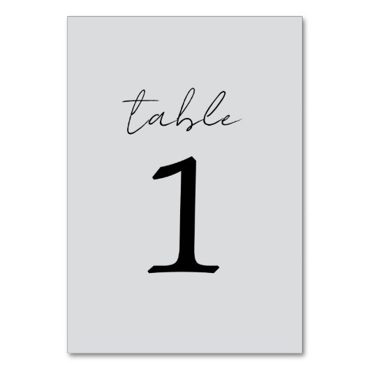 True Simplicity 3 Cool Mist Trouwtafel Nummer Kaart (Voorkant)