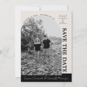 True Simplicity 3 Modern Beige & Zwart Save The Date (Voorkant)