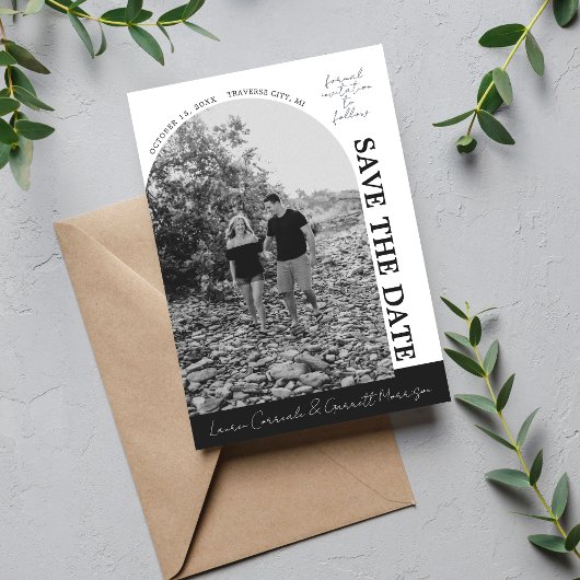 True Simplicity 3 Modern zwart-wit Save The Date