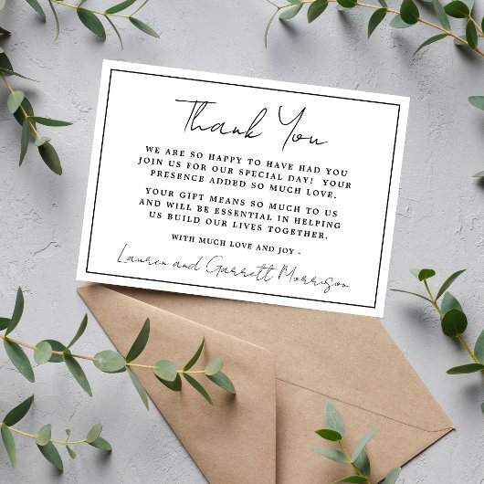 True Simplicity 3 Zwart-wit Bedankt Opmerking