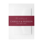 True Simplicity 4 | Burgundy | Wedding Invite Uitnodigingen Wikkel (Voorkant Voorbeeld)
