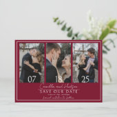 True Simplicity 4 | Burgundy | Wedding Save The Date (Staand voorkant)