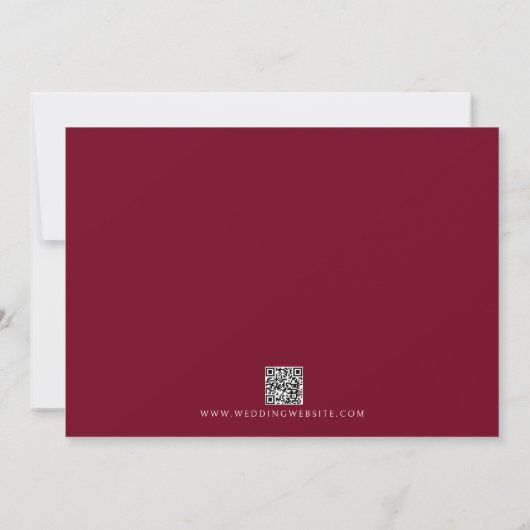 True Simplicity 4 | Burgundy | Wedding Save The Date (Achterkant)