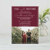 True Simplicity 4 | Dark Burgundy Rehearsal Dinner Kaart (Staand voorkant)