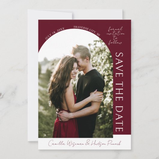 True Simplicity 4 | Dark Burgundy | Save The Date (Voorkant)