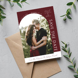 True Simplicity 4 | Dark Burgundy | Save The Date