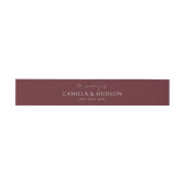 True Simplicity 4 | Dark Burgundy | Wedding Invite Uitnodigingen Wikkel (Vlak)