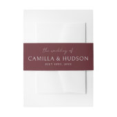 True Simplicity 4 | Dark Burgundy | Wedding Invite Uitnodigingen Wikkel (Voorkant Voorbeeld)