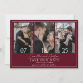 True Simplicity 4 | Dark Burgundy | Wedding Save The Date (Voorkant)