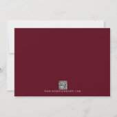 True Simplicity 4 | Dark Burgundy | Wedding Save The Date (Achterkant)