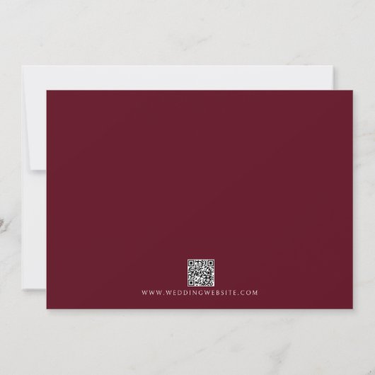 True Simplicity 4 | Dark Burgundy | Wedding Save The Date (Achterkant)