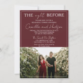 True Simplicity 4 | Deep Burgundy Rehearsal Dinner Kaart (Voorkant)