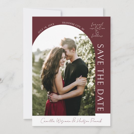 True Simplicity 4 | Deep Burgundy | Save The Date (Voorkant)