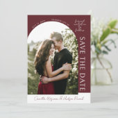 True Simplicity 4 | Diepe Burgundy | Save The Date (Staand voorkant)