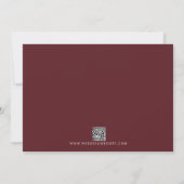 True Simplicity 4 | Diepe wijnrood | Trouwen Save The Date (Achterkant)