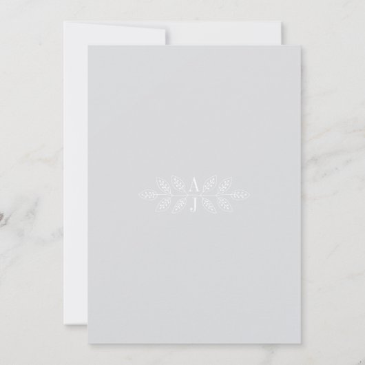 True Simplicity 6 Bloemen Cool Mist Wedding Kaart (Achterkant)