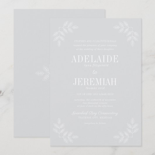 True Simplicity 6 Bloemen Cool Mist Wedding Kaart (Voorkant / Achterkant)