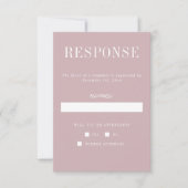 True Simplicity 6 Maneschijn Minimalistische Trouw RSVP Kaartje (Voorkant)